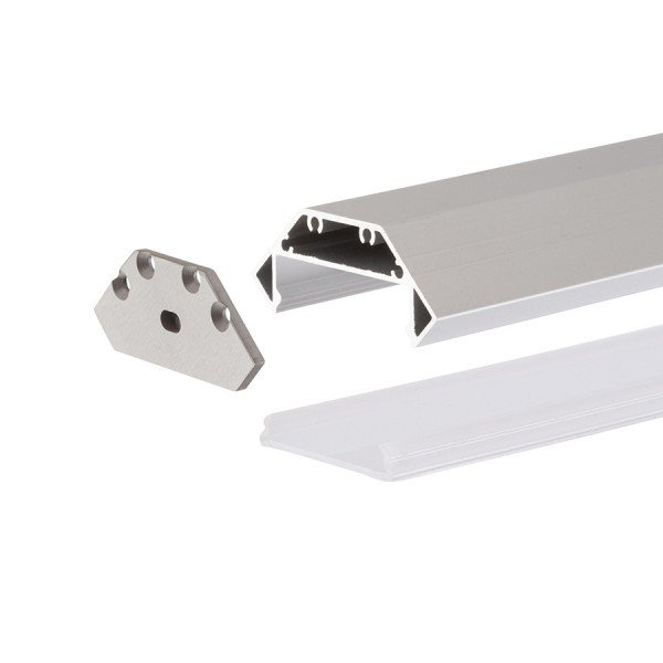 RED R14095 LED PROFILE J přisazený 1m eloxovaný hliník/matný akryl  - RED - DESIGN RENDL (obrázek 2)