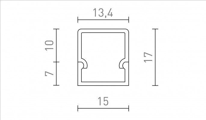 RED R14090 LED PROFILE H přisazený 1m černá matný akryl/hliník  - RED - DESIGN RENDL (obrázek 6)
