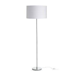 Obrázek pro produkt NYC/RON 40/25 stojanová Monaco holubí šeď/stříbrné PVC/chrom 230V E27 11W - RED - DESIGN RENDL