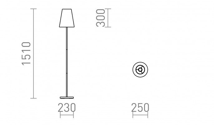 RED R14075 NYC/CONNY 25 stojanová Monaco petrolejová/stříbrné PVC/chrom 230V E27 7W - RED - DESIGN RENDL (obrázek 2)