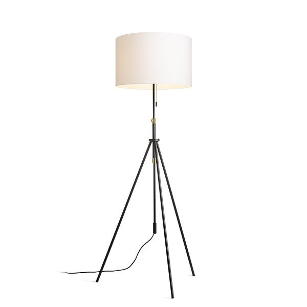 Levně RED R14067 LUTON/RON 55 stojanová Polycotton bílá/černá/kov 230V E27 11W - RED - DESIGN RENDL