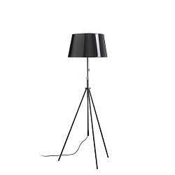 Obrázek pro produkt LUTON/RIDICK stojanová lesklá černá zlatá fólie/černá/kov 230V E27 11W - RED - DESIGN RENDL