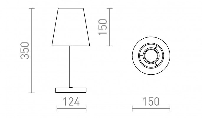 RED R14048 NYC/CONNY 15/15 stolní Polycotton bílá/nikl 230V E27 7W - RED - DESIGN RENDL (obrázek 3)