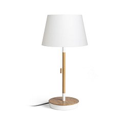 Obrázek pro produkt KEITH/ALVIS 24 stolní s USB krémově bílá buk 230V E27 7W - RED - DESIGN RENDL