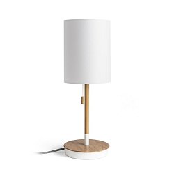 Obrázek pro produkt KEITH/RON 15/20 stolní s USB Polycotton bílá/buk 230V E27 7W - RED - DESIGN RENDL