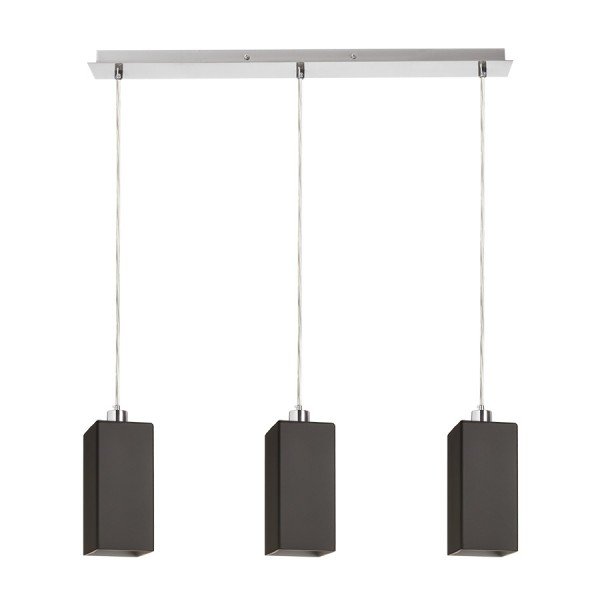 Levně RED R14025 LIZ III 60 závěsná černá sklo/matný nikl 230V E27 3x11W - RED - DESIGN RENDL