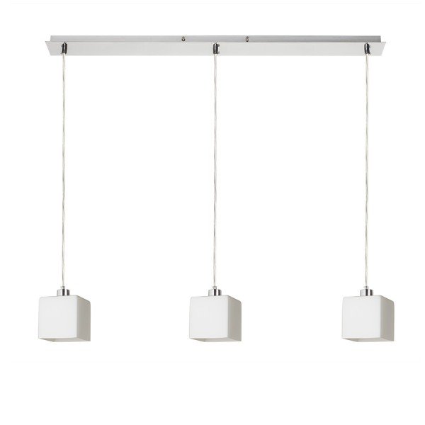 RED R14021 DADOS III 80 závěsná opálové sklo/matný nikl 230V E27 3x11W - RED - DESIGN RENDL