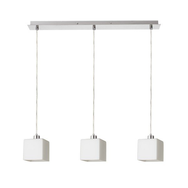 Levně RED R14019 DADOS III 60 závěsná opálové sklo/matný nikl 230V E27 3x11W - RED - DESIGN RENDL