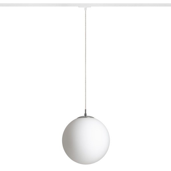 Levně RED R13966 LUNA 30 pro jednookr. lištu opálové sklo/chrom 230V E27 15W - RED - DESIGN RENDL