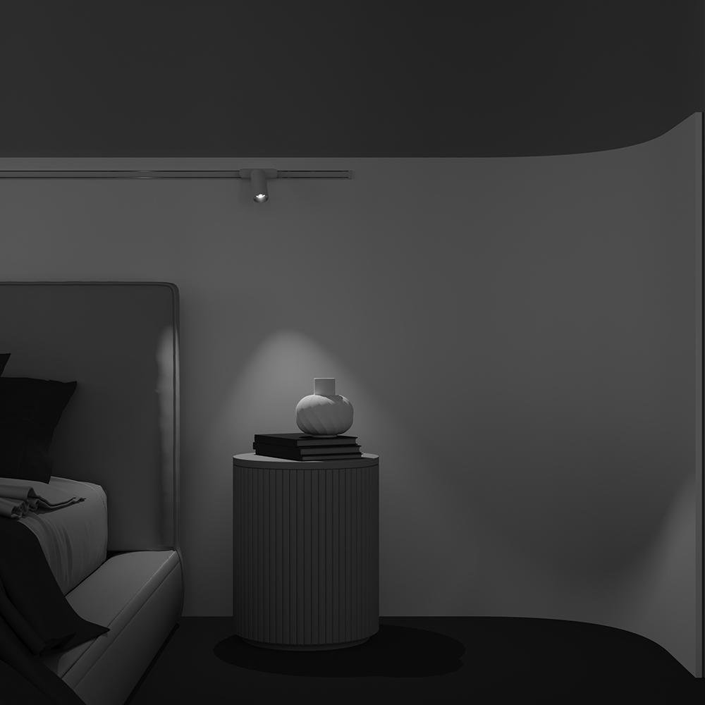 M TR103-1-12W4K-M-W Svítidlo pro kolejnicový systém Focus LED 4000K 12W studená bílá bílý hliník Radity - MAYTONI (obrázek 7)