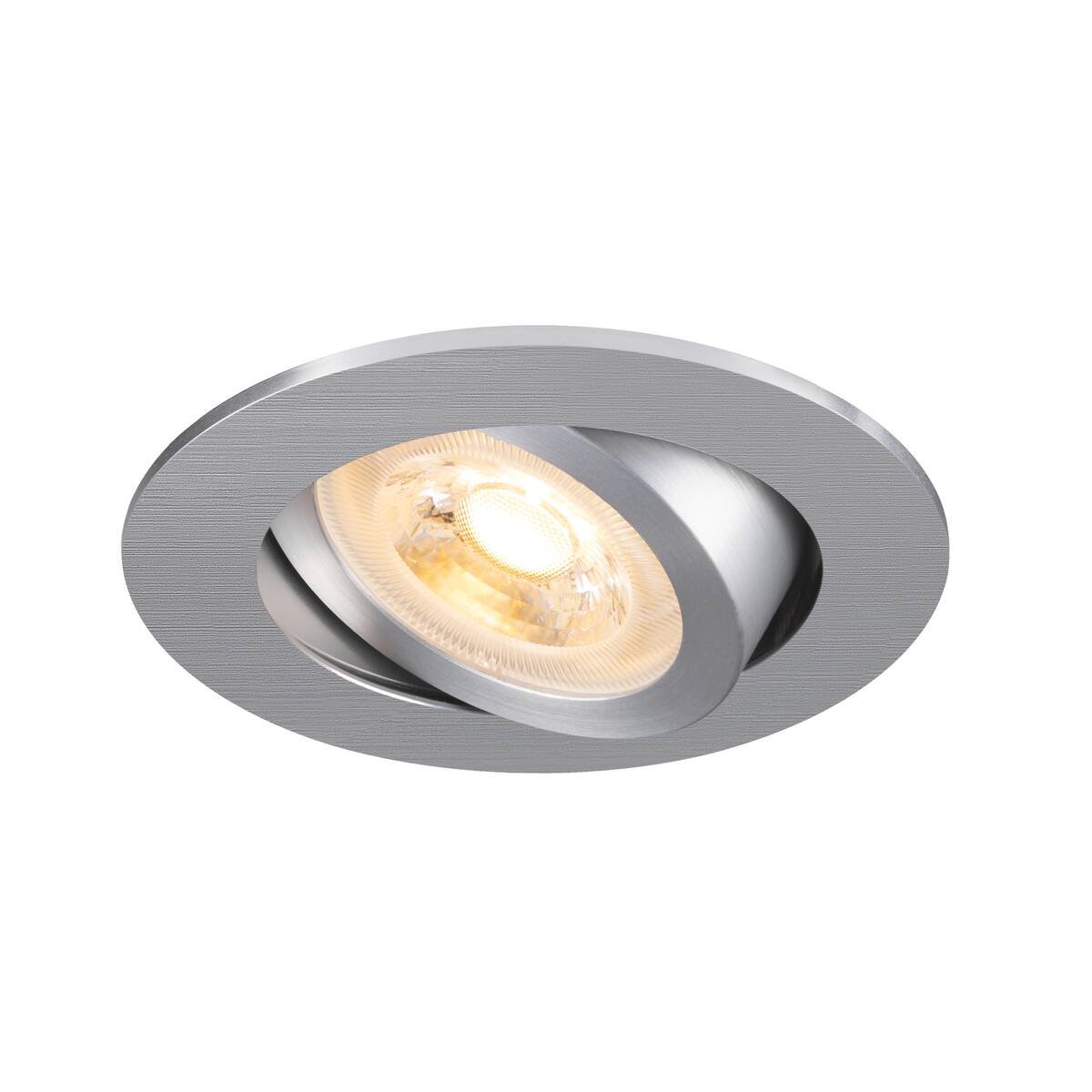 LA 1007370 NEW TRIA® 68 stropní vestavné svítidlo, kulaté, max. 10W GU10, hliník - BIG WHITE (SLV)