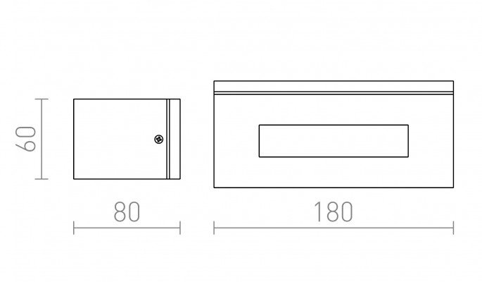 RED R10438 WOOP nástěnná stříbrnošedá 230V R7s 60W IP54 - RED - DESIGN RENDL (obrázek 6)