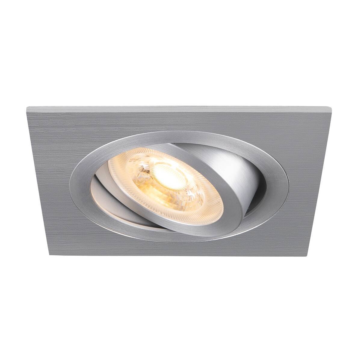 LA 1007379 NEW TRIA® 75 stropní vestavné svítidlo, čtvercové, max. 10W GU10, hliník - BIG WHITE (SLV)