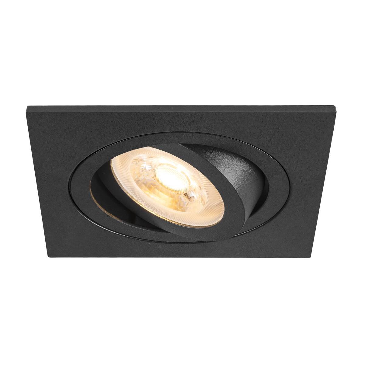 LA 1007378 NEW TRIA® 75 stropní vestavné svítidlo, čtvercové, max. 10W GU10, černá - BIG WHITE (SLV)
