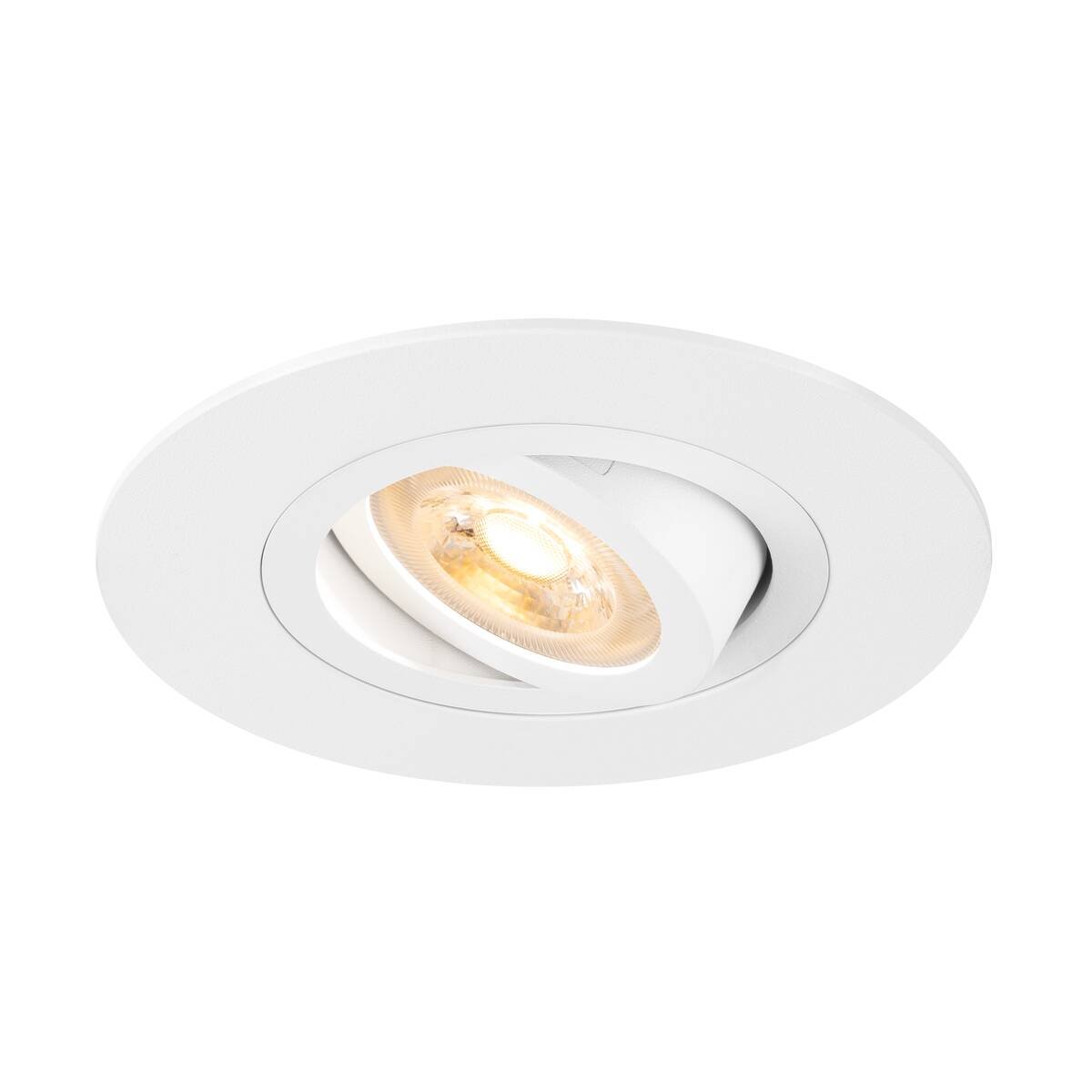 LA 1007624 NEW TRIA® 75 XL stropní vestavné svítidlo, kulaté, max. 10W, GU10, bílá - BIG WHITE (SLV)