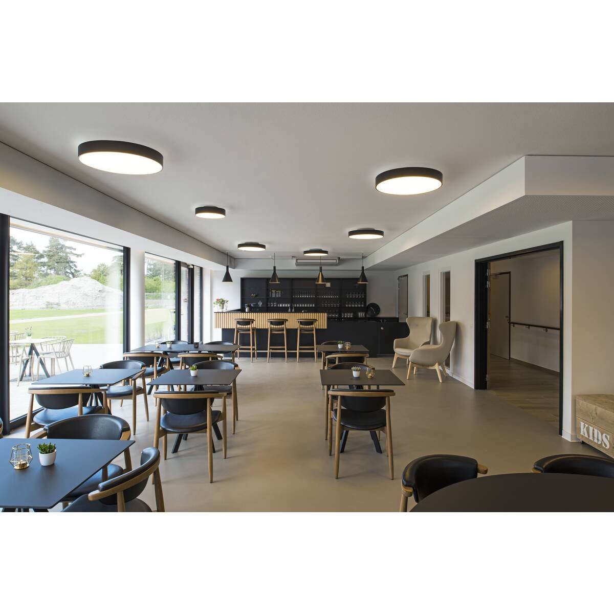 LA 1007302 MEDO® PRO 60 nástěnné a stropní nástavbové svítidlo, kulaté, 3000/4000K, 39W, DALI, Touch, 110°, černá - BIG WHITE (SLV) (obrázek 17)