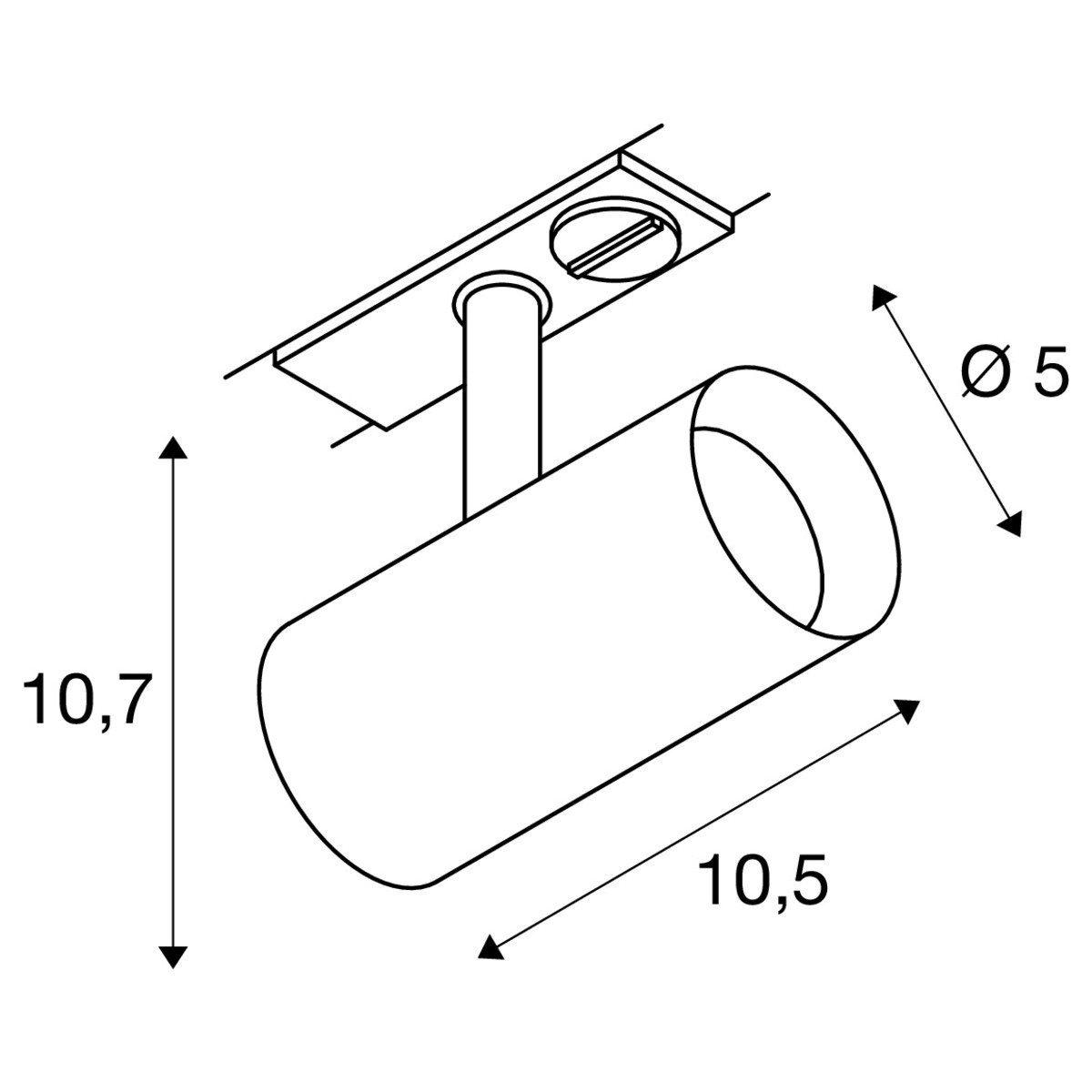 LA 1007642 NOBLO® SPOT 1~ Spot, kulatá, 3000K, 6 W, fáze, 32°, bílá - BIG WHITE (SLV) (obrázek 3)