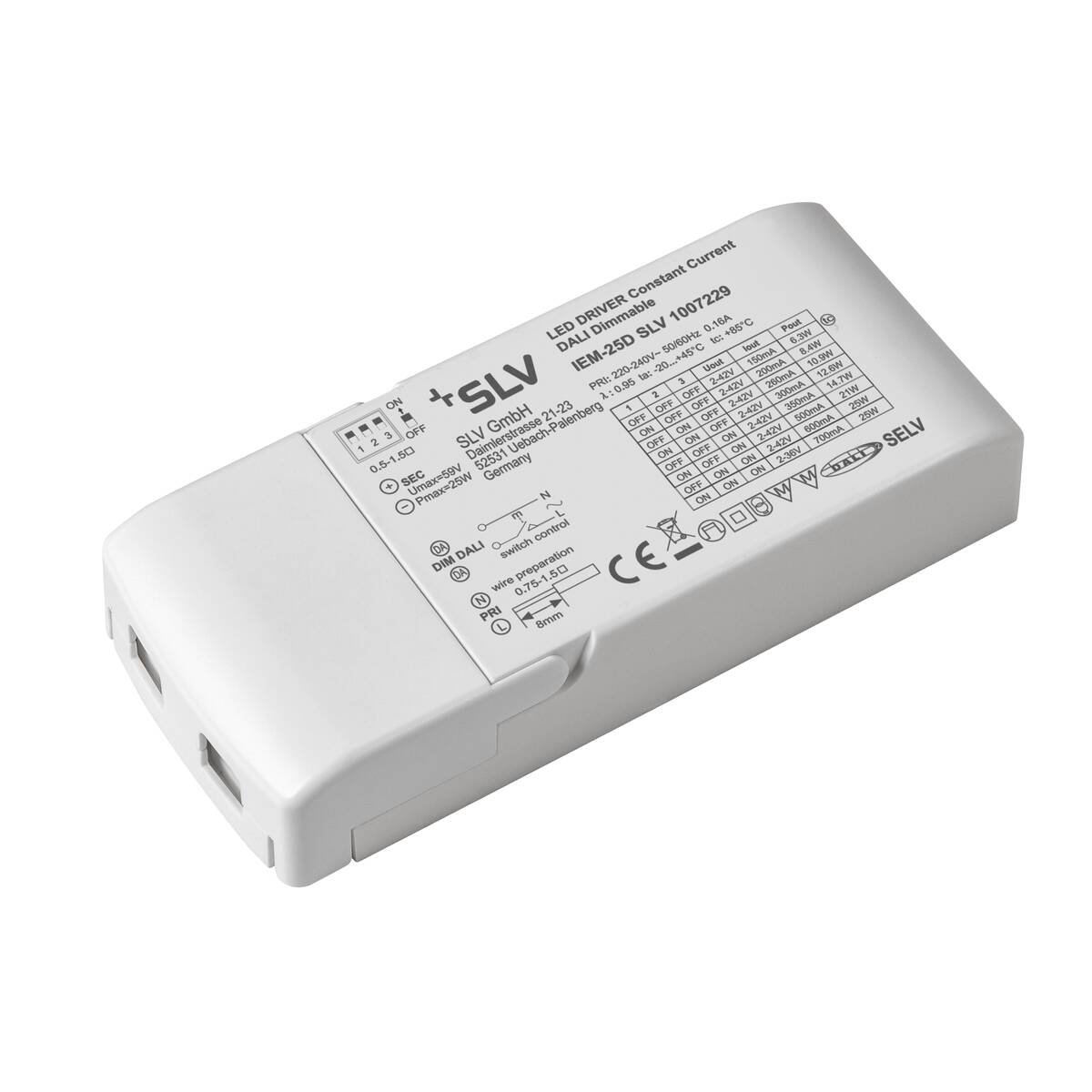 LA 1007229 LED driver DALI 25 W 150–700 mA DALI TOUCH - BIG WHITE (SLV)