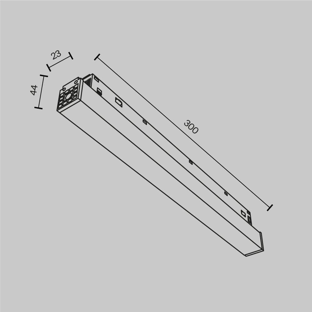 M TRX034DR4-100B-1 AKCE - Napájecí zdroj pro kolejnicový systém 100W černý hliník IP54 Exility - MAYTONI (obrázek 4)