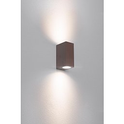 Venkovní nástěnné svítidlo AXO 2XGU10 SQUARE corten - CENTURY Obrázek pro produkt Venkovní nástěnné svítidlo AXO 2XGU10 SQUARE corten - CENTURY