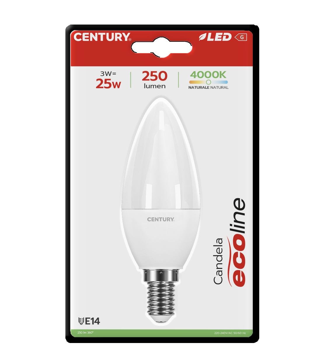 CEN ELM1-031440BL LED ECOLINE CANDLE 3W E14 4000K 180d - CENTURY