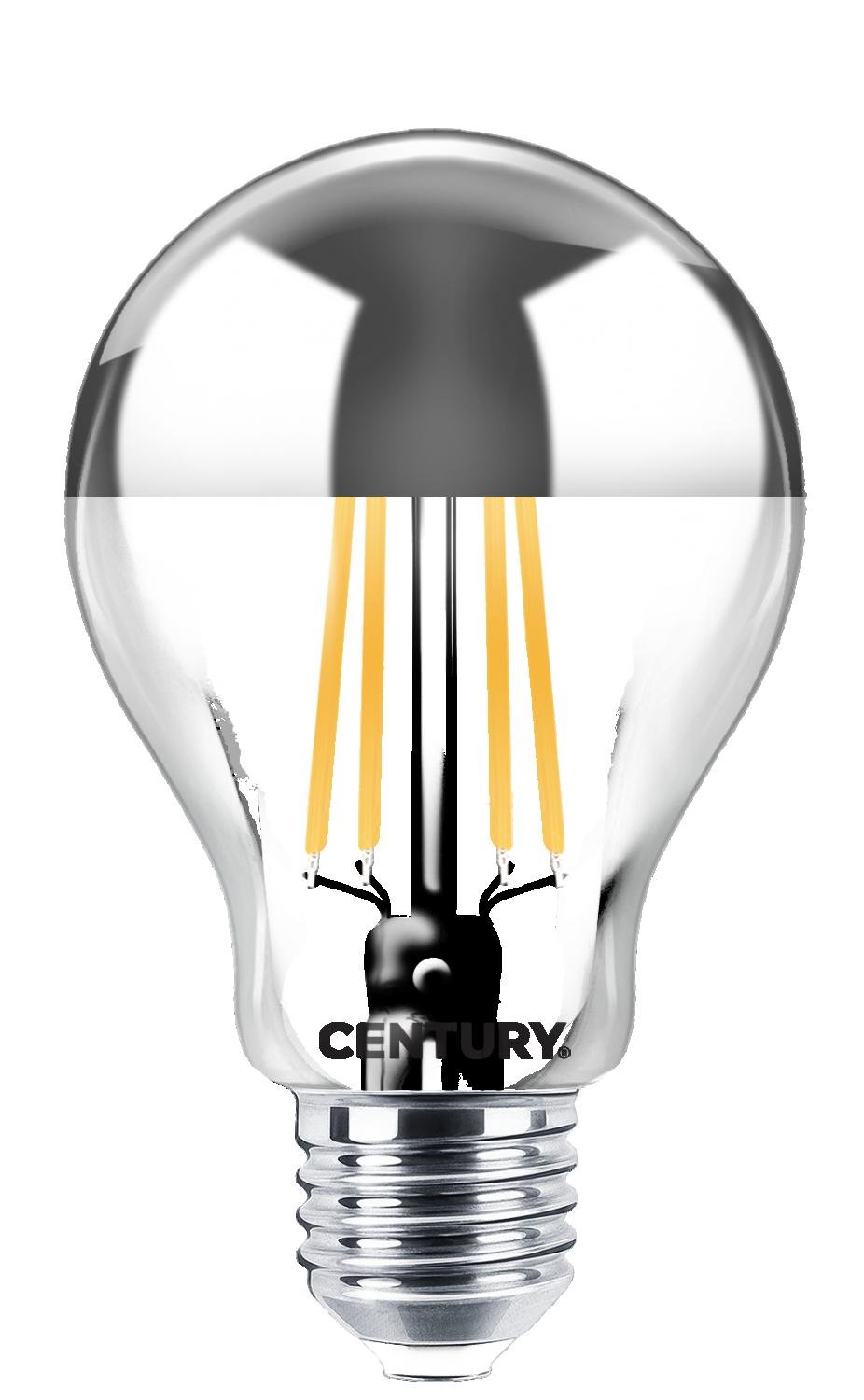 CEN ING3S-112727 FILAMENT LED INCANTO CHIARA HRUŠKA SILVER DOME A60 11W E27 2700K - CENTURY