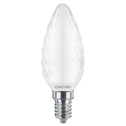 Obrázek pro produkt LED FILAMENT CANDLE kroucená SATÉN 6W E14 3000K 360d - CENTURY