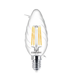 Obrázek pro produkt LED FILAMENT CANDLE kroucená ČIRÁ 6W E14 4000K 360d - CENTURY
