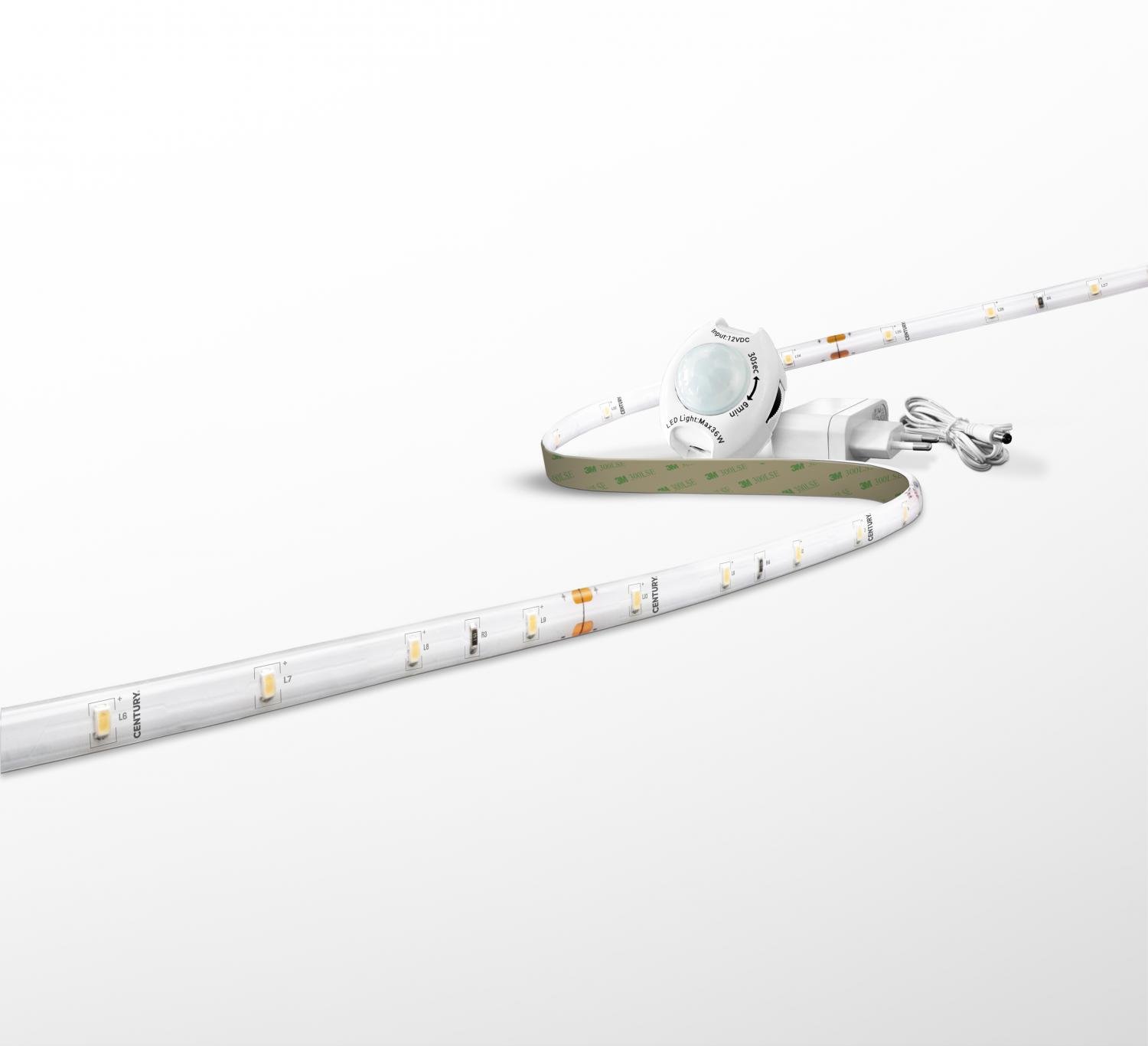 CEN KIT-SENSOR LED pásek s pohybovým čidlem pod postel vč. Napájení 7W 3000K 2400mm - CENTURY