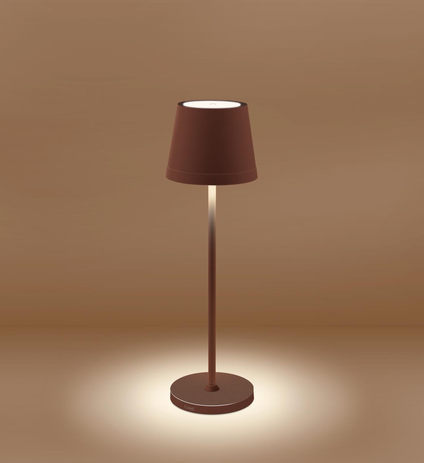 CEN LMPC-023827 Nabíjecí stmívatelné LED svítidlo LUME PLUS corten 2,2W 2700K IP54 USB Ra95 - CENTURY