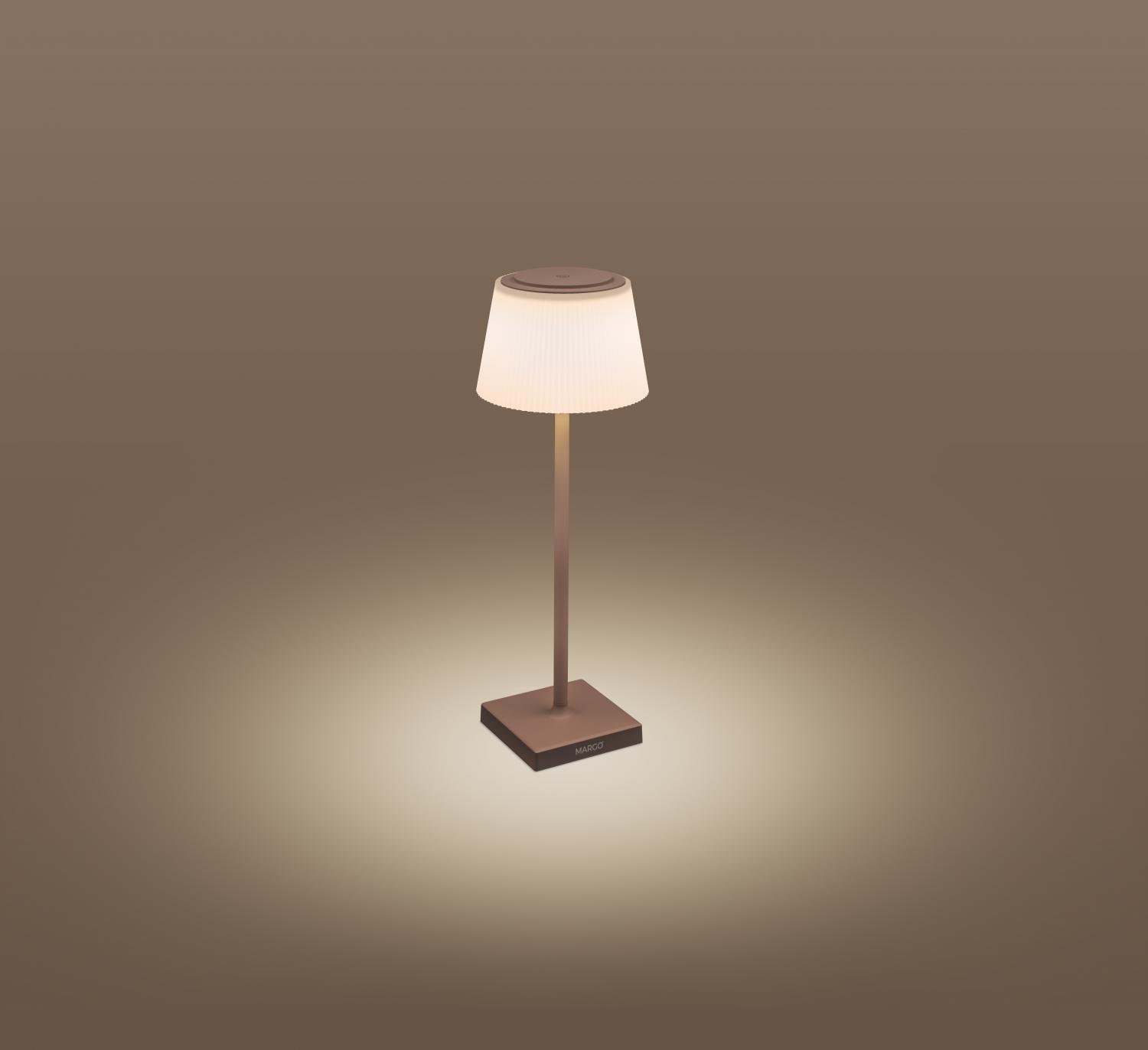 CEN MRGCO-043830 Nabíjecí stmívatelné stolní LED svítidlo MARGO corten 4W 3000K IP54 USB - CENTURY