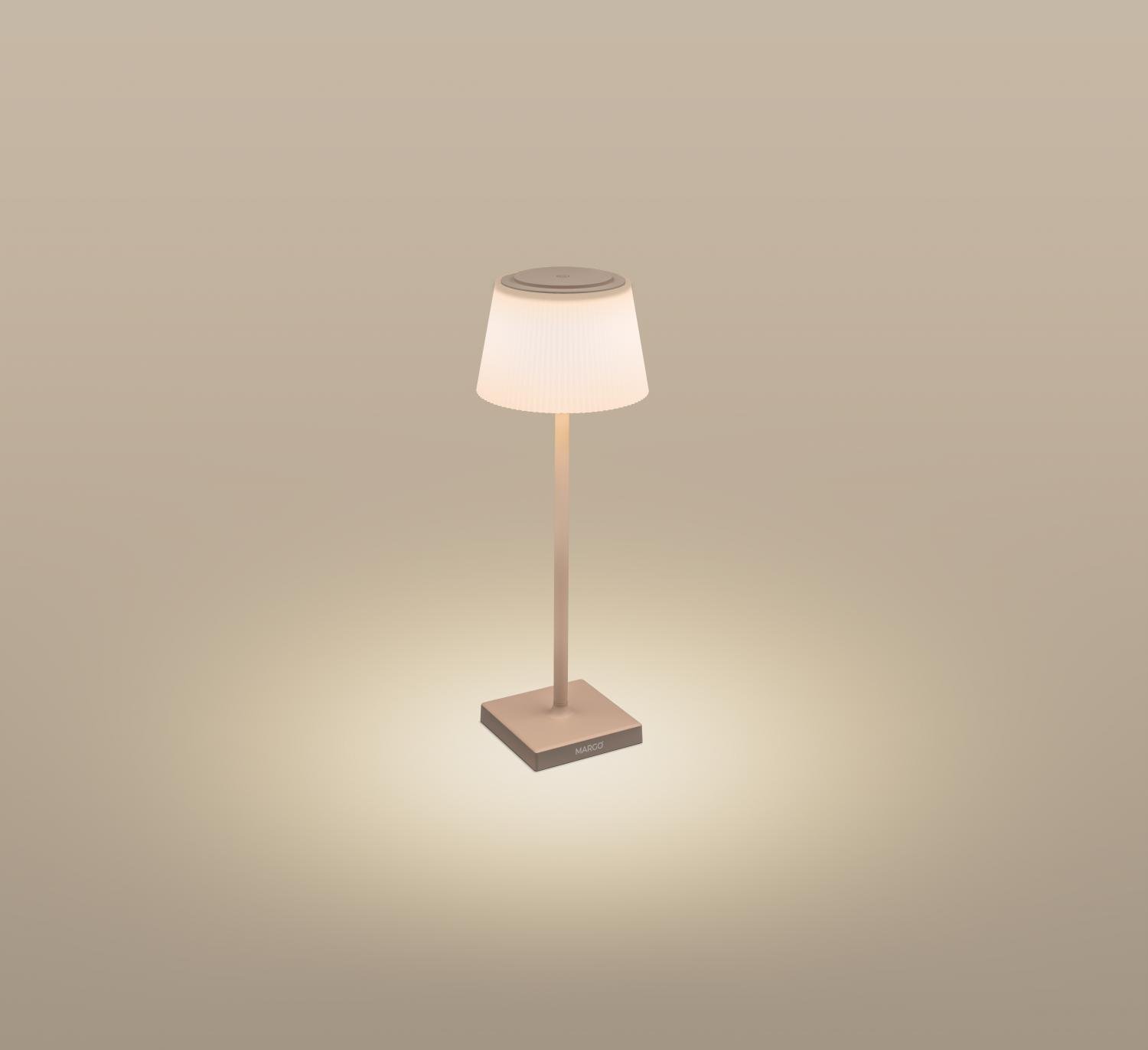CEN MRGTO-043830 Nabíjecí stmívatelné stolní LED svítidlo MARGO písková 4W 3000K IP54 USB - CENTURY