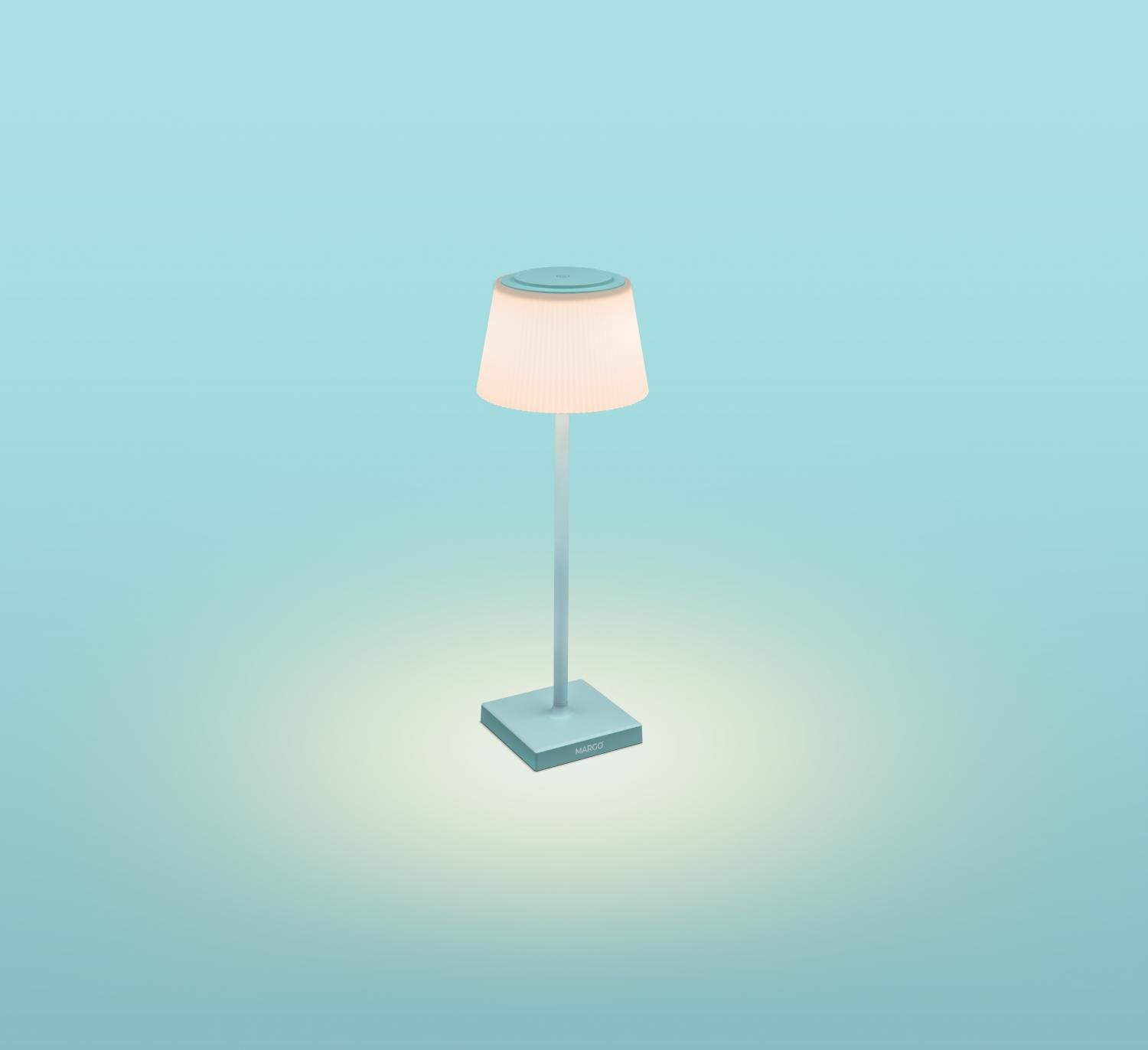 CEN MRGTU-043830 Nabíjecí stmívatelné stolní LED svítidlo MARGO tyrkysová 4W 3000K IP54 USB - CENTURY
