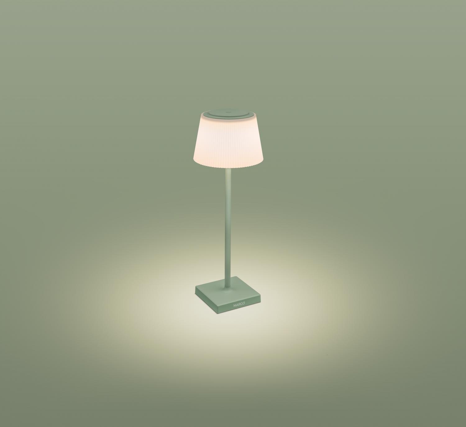 CEN MRGVE-043830 Nabíjecí stmívatelné stolní LED svítidlo MARGO zelené 4W 3000K IP54 USB - CENTURY