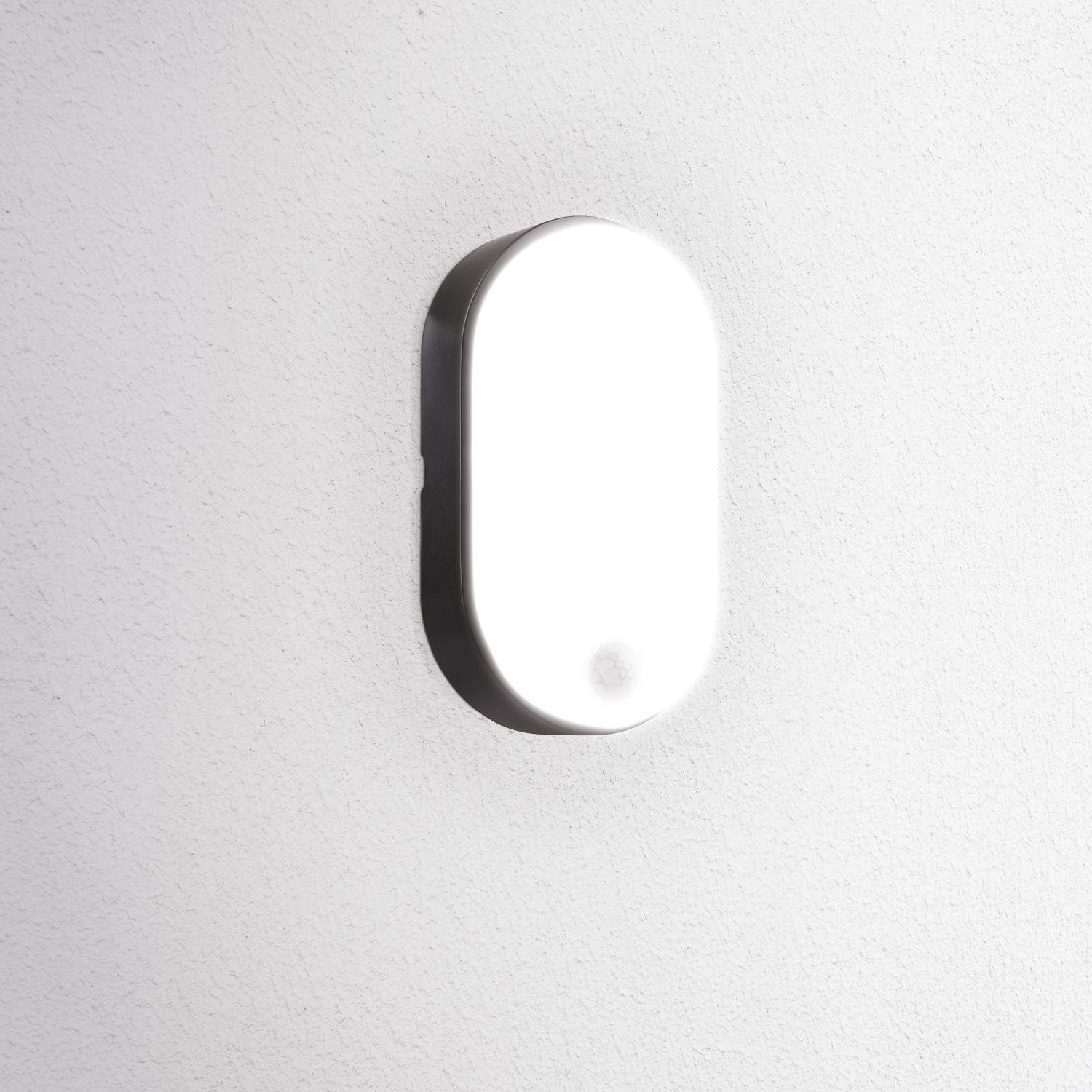 CEN OSONS-1411900 Venkovní nástěnné LED svítidlo OASI CCT 14W 3000/4000/6500K IP54 černá pohybové čidlo - CENTURY