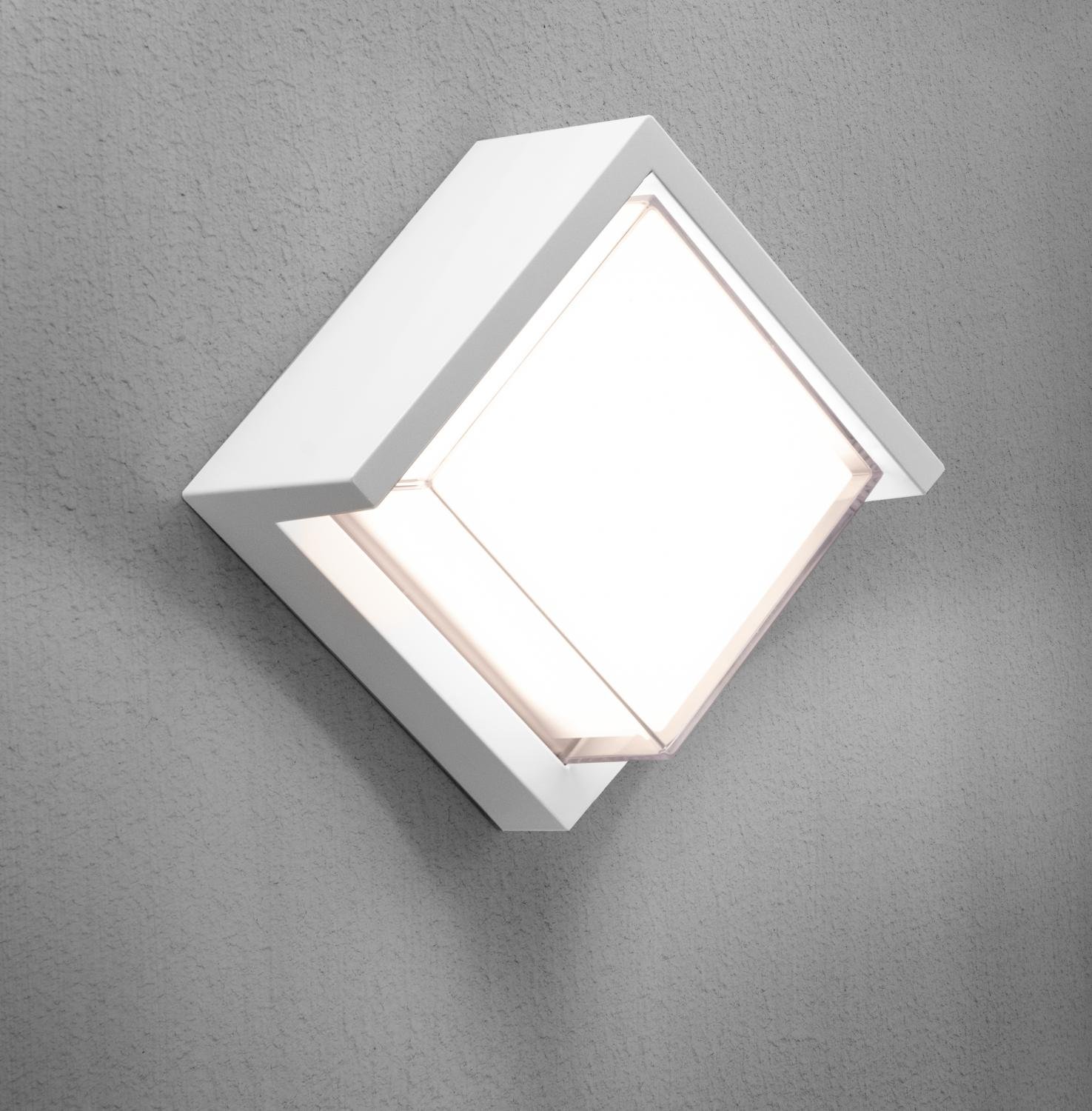 CEN PACBI-101640 PURA LED venkovní nástěnné svítidlo Cube bílá 10W 4000K IP65 - CENTURY