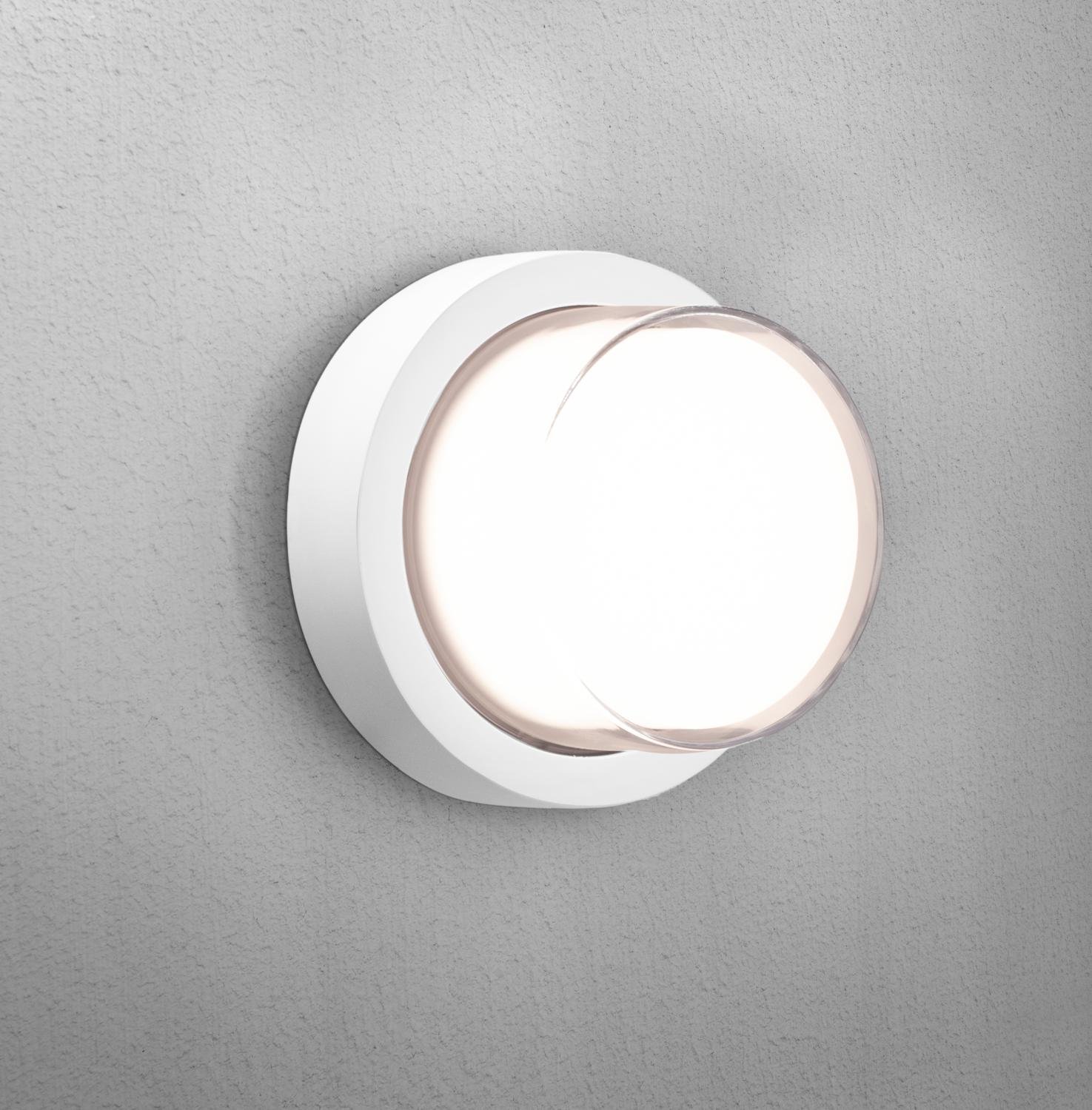 CEN PARBI-101740 PURA LED venkovní nástěnné svítidlo Round bílá 10W 4000K IP65 - CENTURY