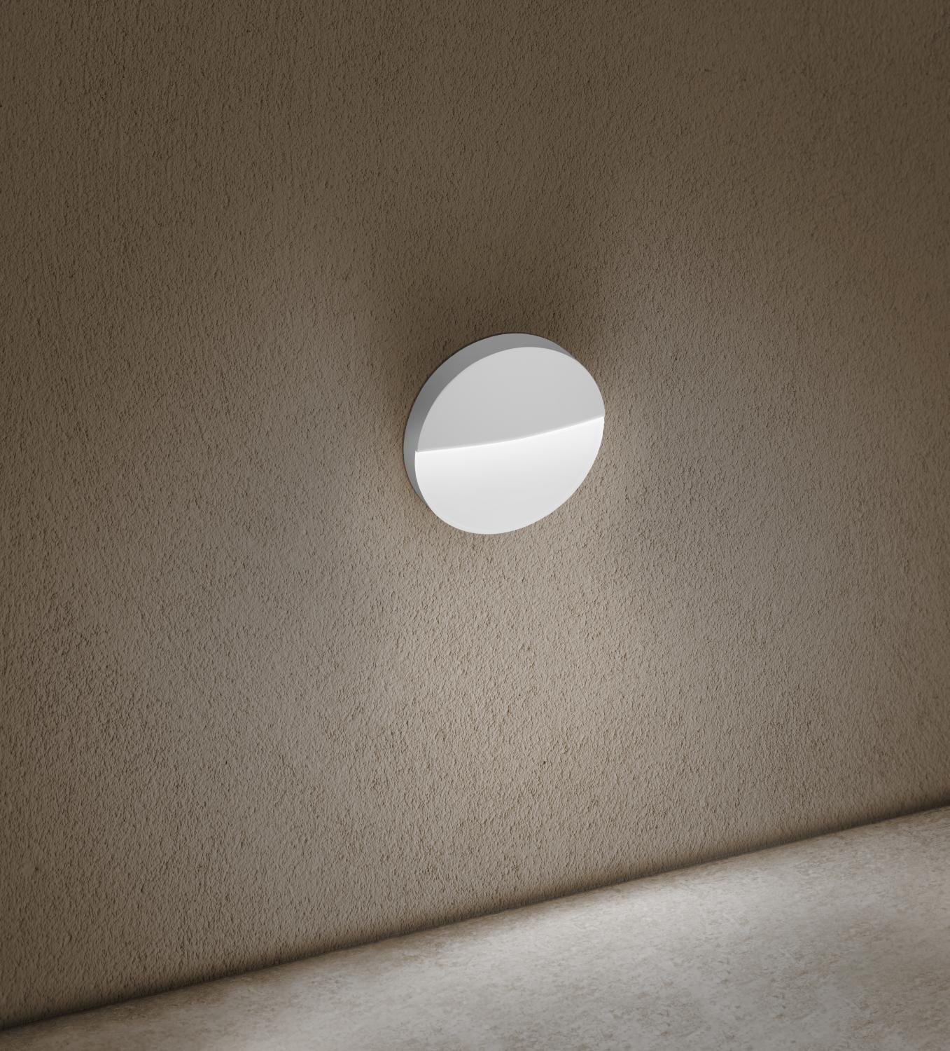 CEN PEOBIR-041140 SEGNAPASSO LED PASEO TONDO venkovní nástěnné svítidlo bílá 4W 4000K IP54 - CENTURY