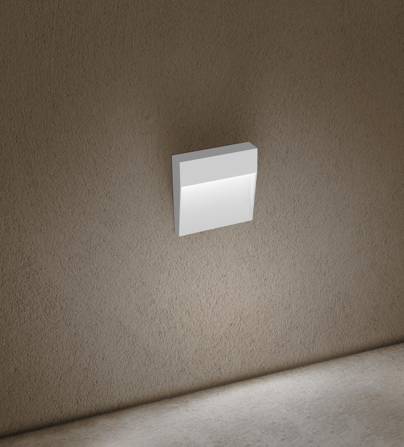 CEN PEOBIS-041040 SEGNAPASSO LED PASEO QUADRATO venkovní nástěnné svítidlo bílá 4W 4000K IP54 - CENTURY