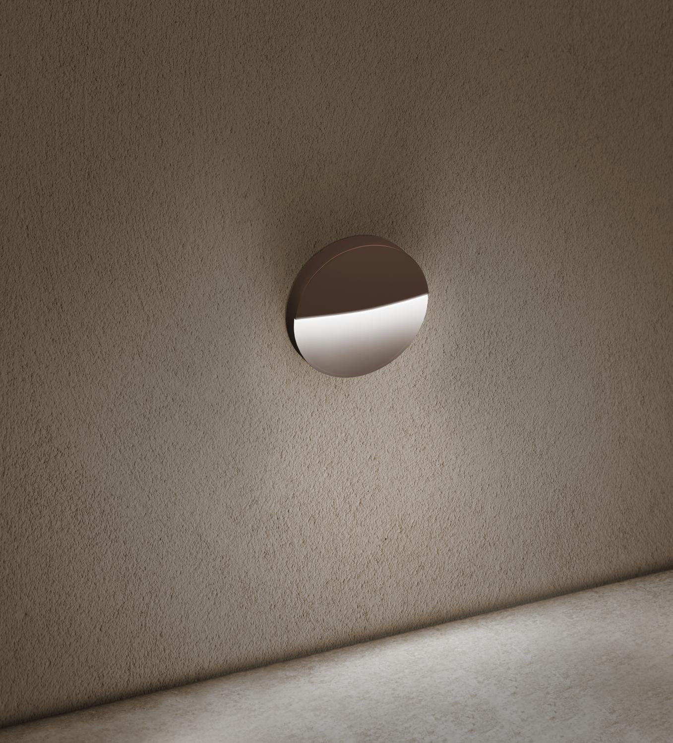 CEN PEOCOR-041140 SEGNAPASSO LED PASEO TONDO venkovní nástěnné svítidlo corten 4W 4000K IP54 - CENTURY