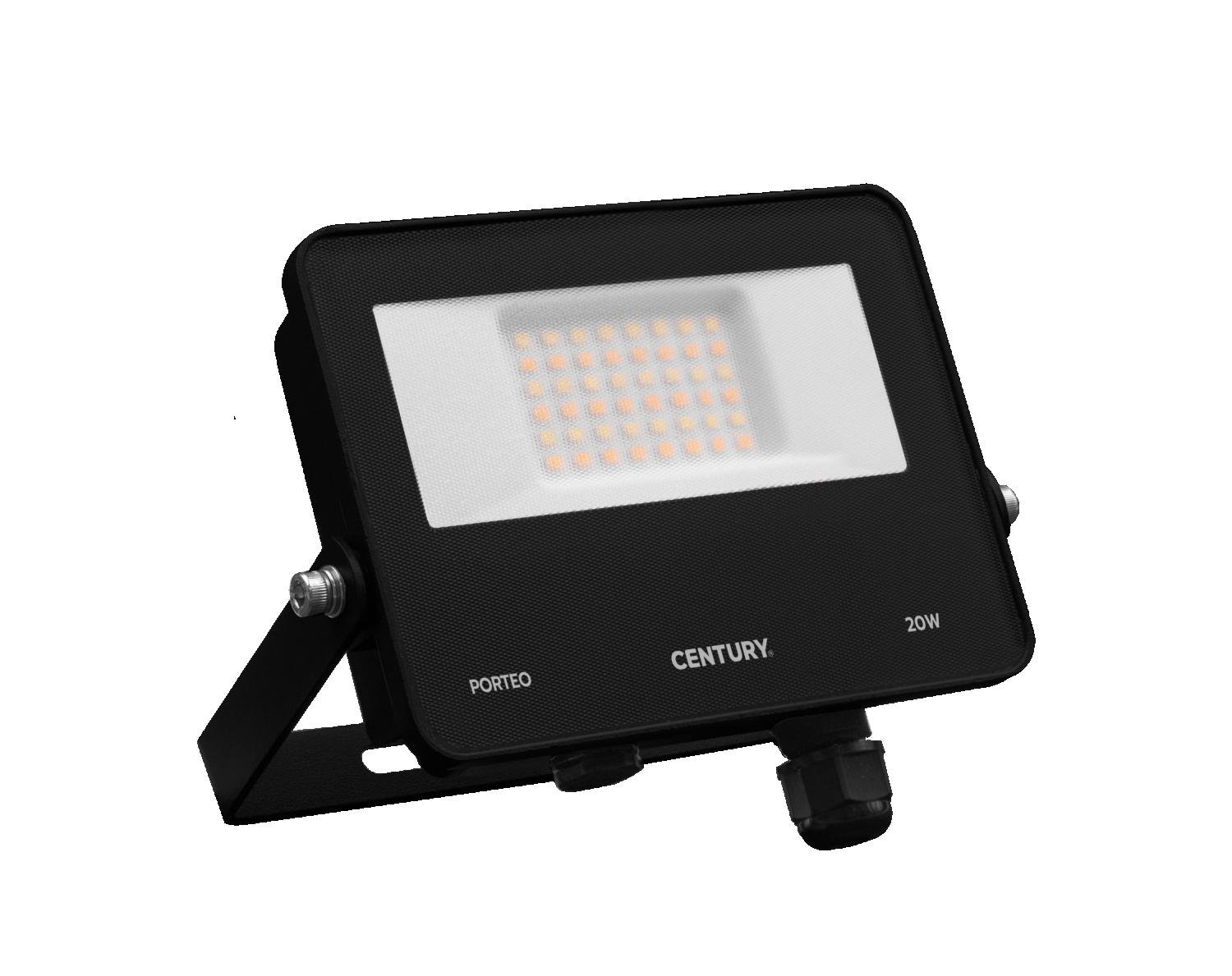 CEN PTONE-209500 LED reflektor PORTEO černá 20W 3000/4000/6500K IP65 - CENTURY