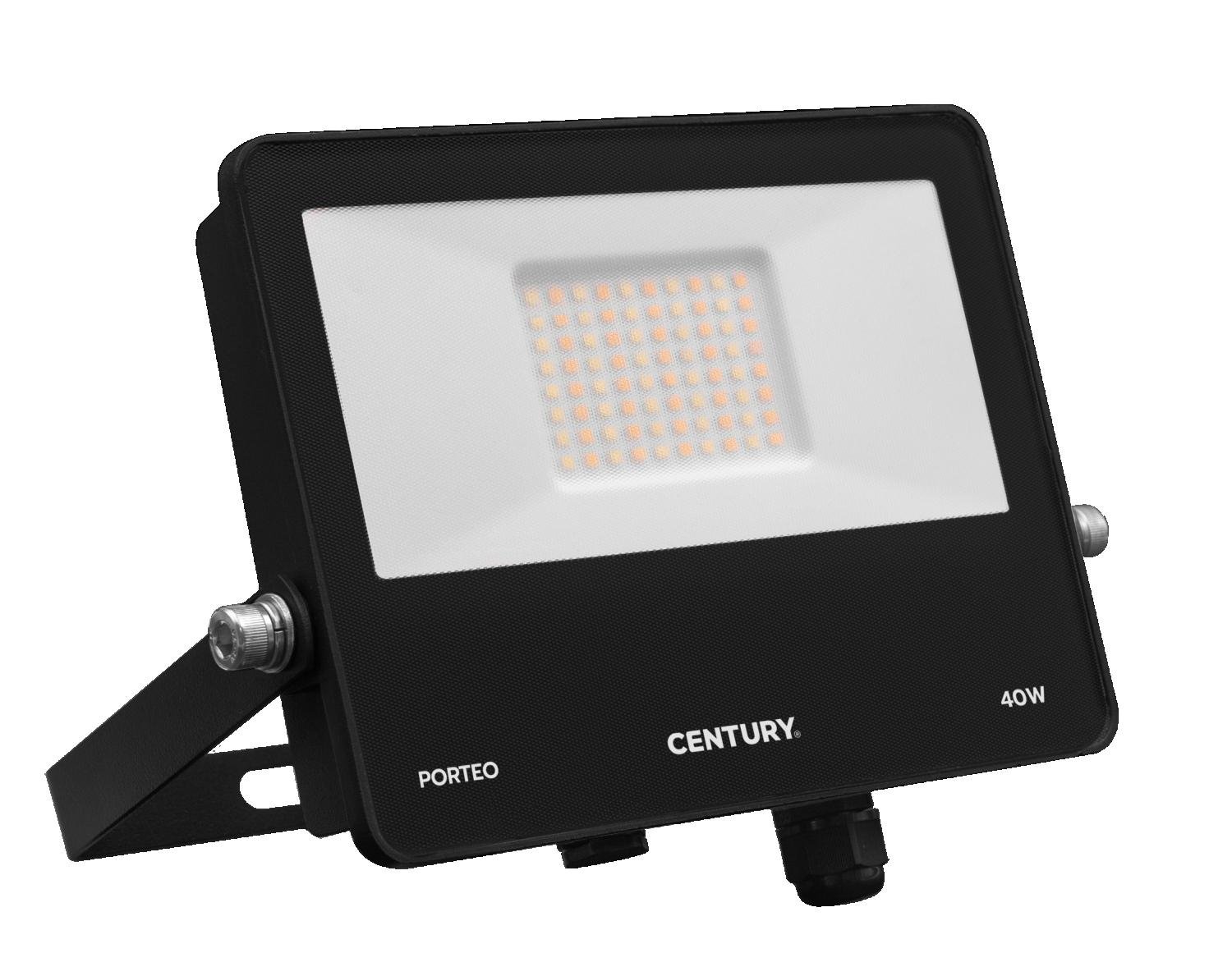 CEN PTONE-409500 LED reflektor PORTEO černá 40W 3000/4000/6500K IP65 - CENTURY