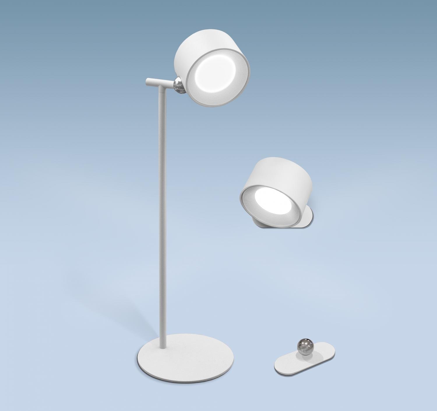 CEN PXLBI-013840 LED stolní lampa s odnímatelnou nabíjecí hlavou bílá 1.8W 4000K USB IP20 - CENTURY