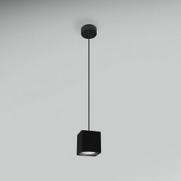 Obrázek pro produkt Závěsné LED svítidlo QUBE ČERNÉ 90x90X90mm 5W 230V 3000K 45d IP20 závěs 150cm - CENTURY