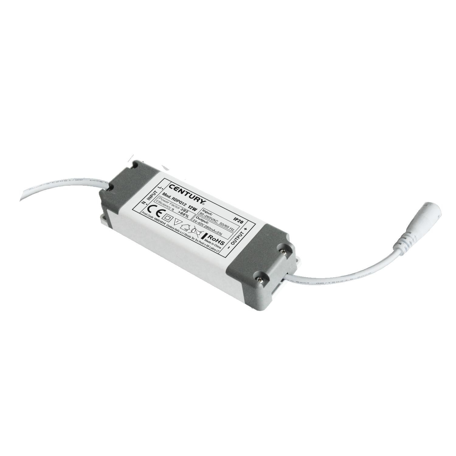 CEN RDPQ12 LED DRIVER 12W IP20 220-240V 300mA - CENTURY