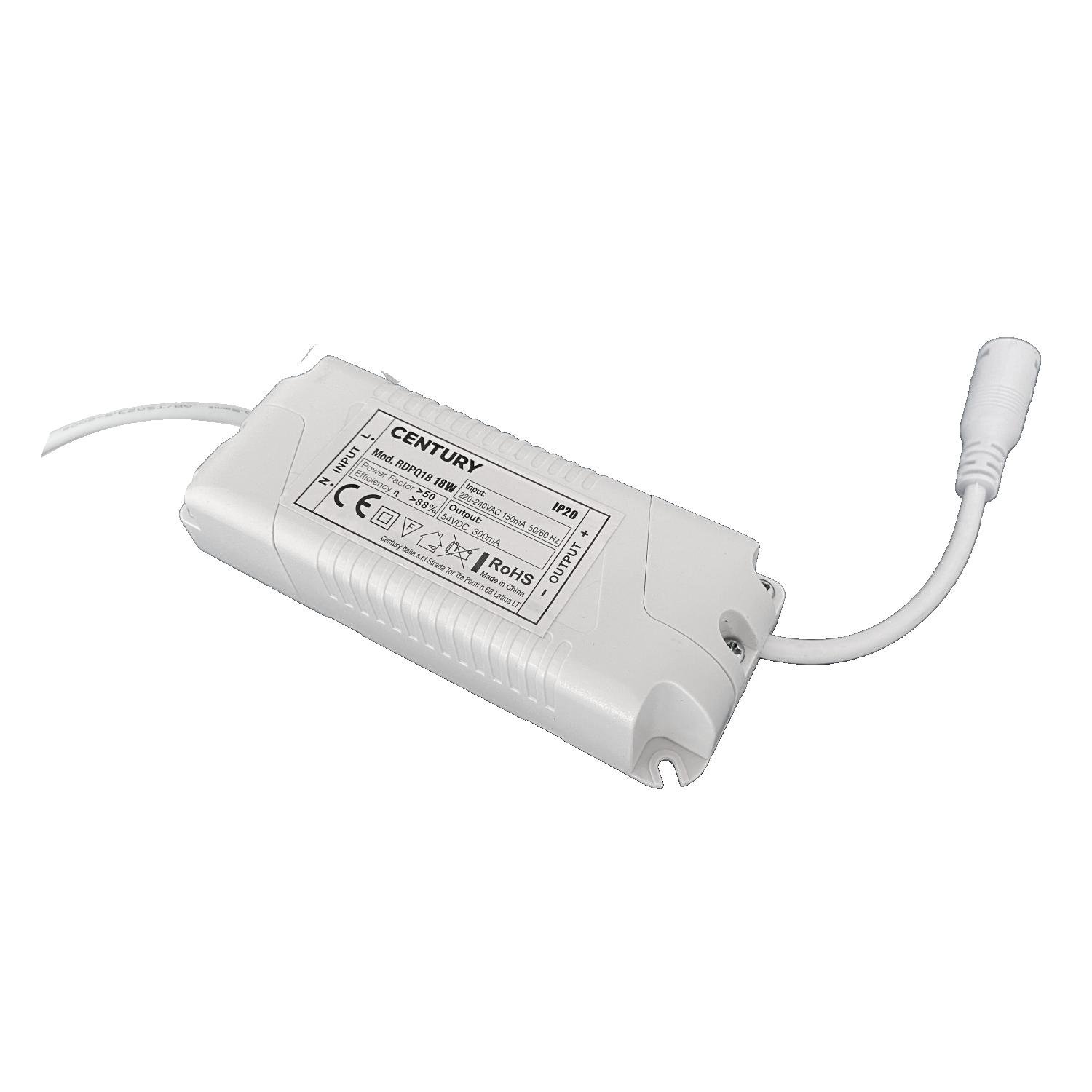 CEN RDPQ18 LED DRIVER 18W IP20 220-240V 300mA - CENTURY