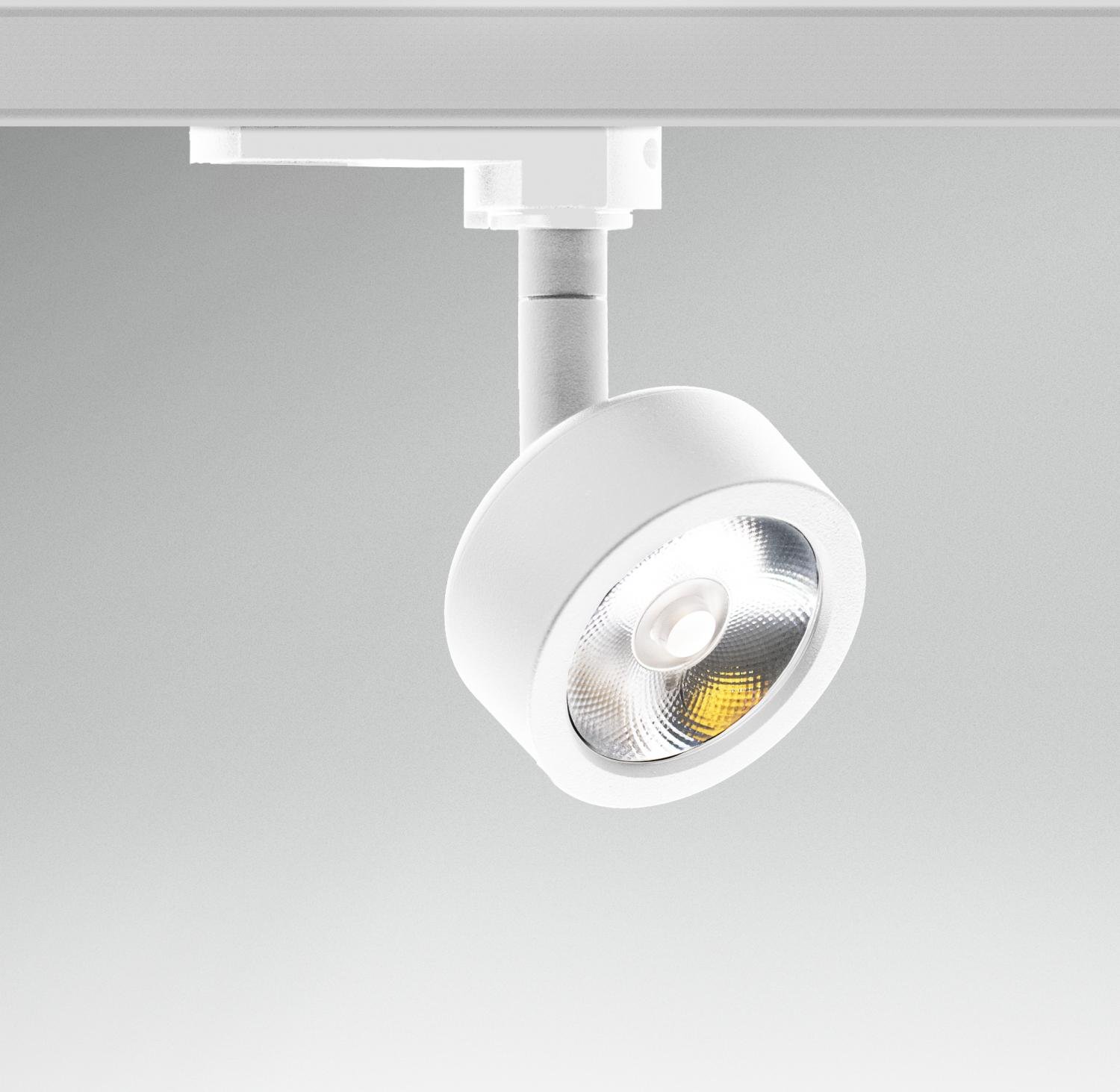 CEN RGMTBI-075840 Svítidlo pro 3fázovou lištu REGIA SHOP MINI ROUND bílá LED 7W 4000K CRI90 UGR16 - CENTURY