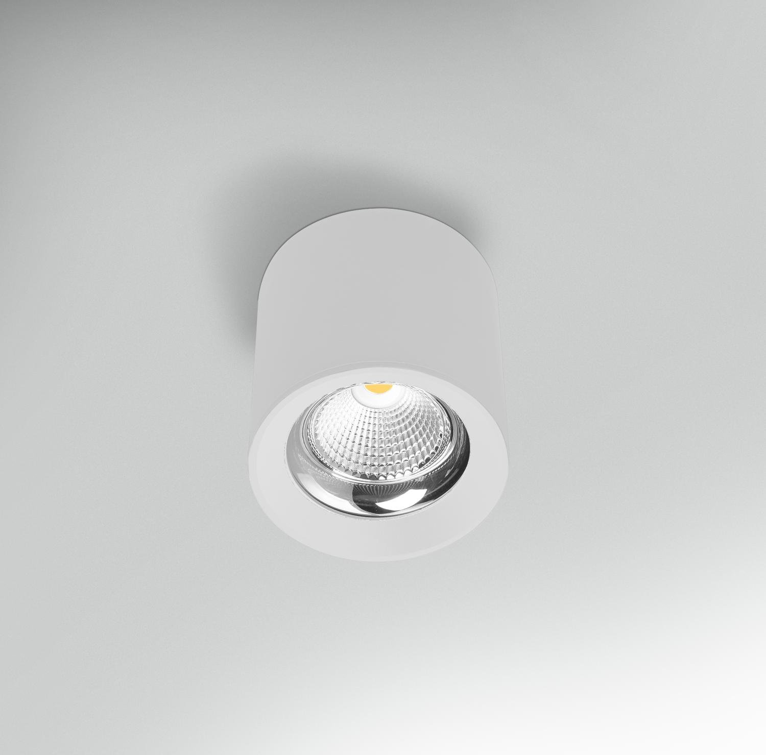 CEN RNDBI-109030 Stropní svítidlo LED RONDO bílé pr.90x90mm 10W 230V 3000K 45d IP20 - CENTURY