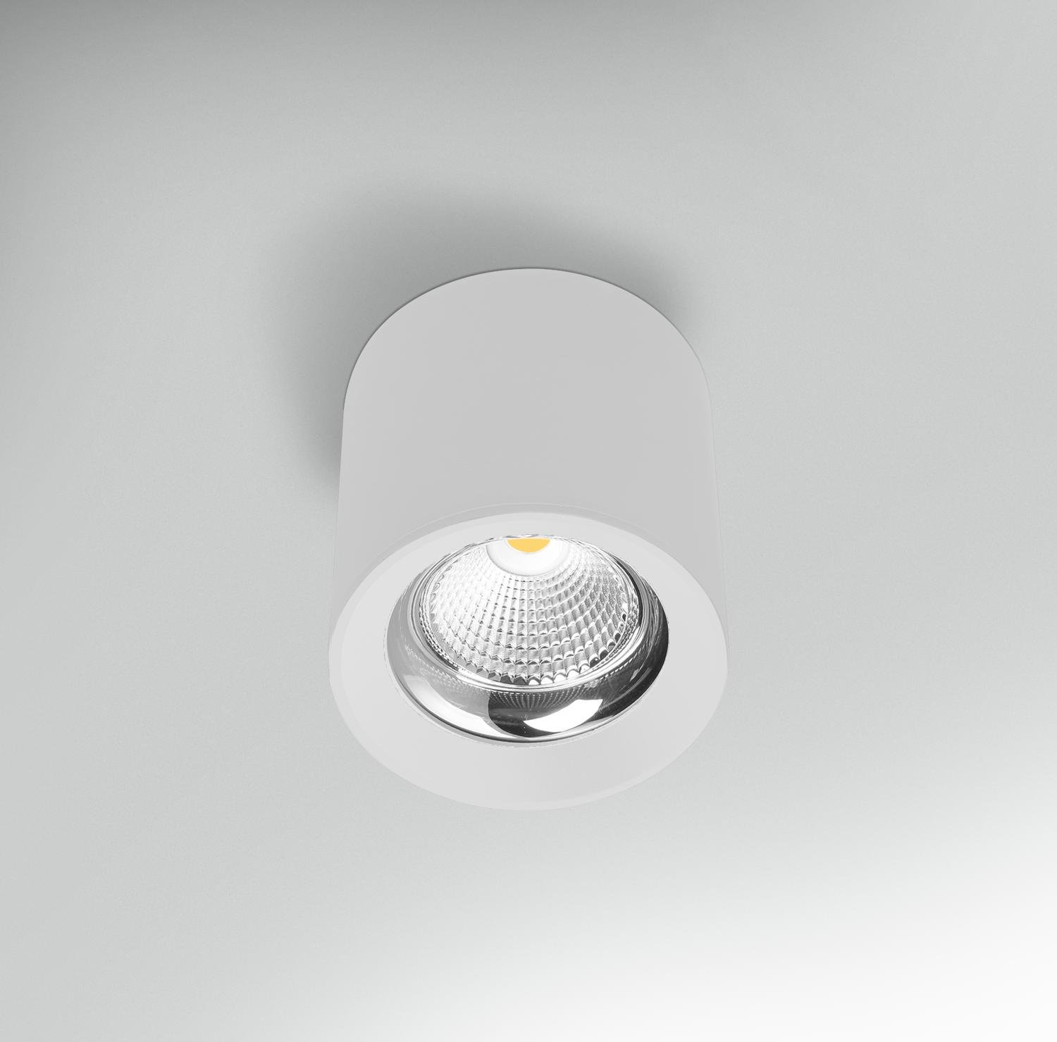 CEN RNDBI-1511030 Stropní svítidlo LED RONDO bílé pr.130x155mm 25W 230V 3000K 45d IP20 - CENTURY