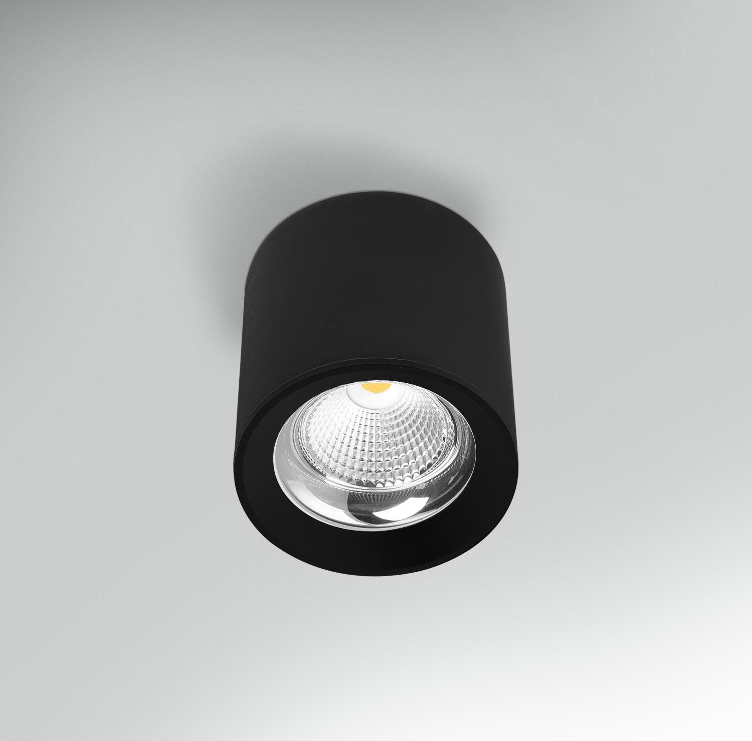 CEN RNDNE-1511030 Stropní svítidlo LED RONDO černé pr.130x155mm 25W 230V 3000K 45d IP20 - CENTURY